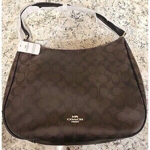 Coach Signature Zipper Shoulder Bag 29209 Brown/Black